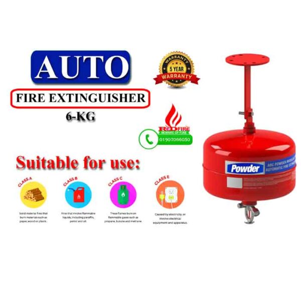 Automatic Fire Extinguisher ABC Dry Powder - 6 KG