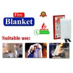 Fire Suppression Blanket, Emergency Fire Blanket for People, Fire Blanket Kitchen, Emergency Use - White