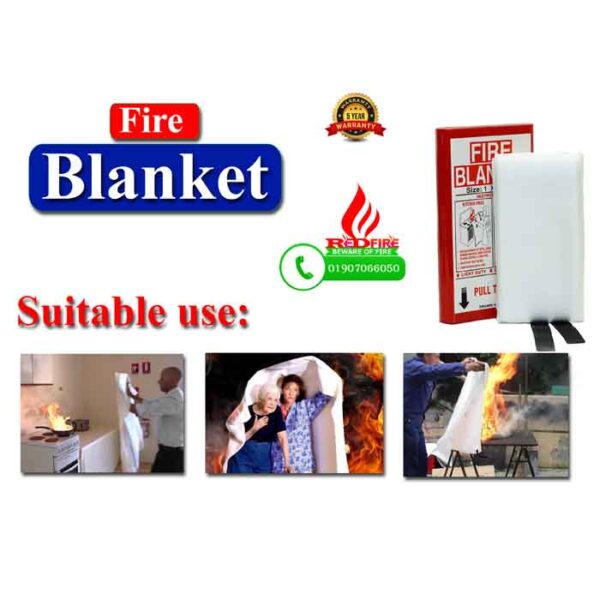 Fire Suppression Blanket, Emergency Fire Blanket for People, Fire Blanket Kitchen, Emergency Use - White