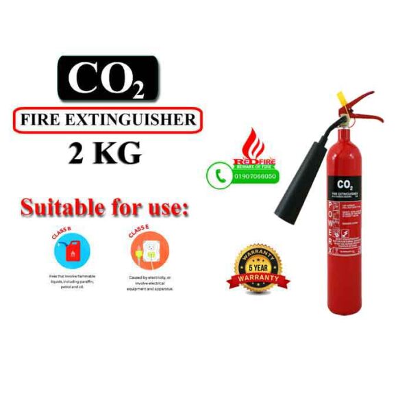 CO2 Fire Extinguisher (Carbon dioxide Gas) - 2 KG