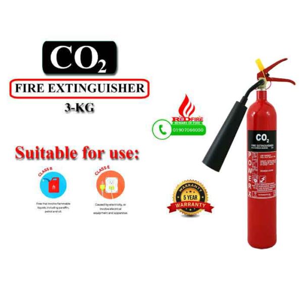 CO2 Fire Extinguisher (Carbon dioxide Gas) - 3 KG